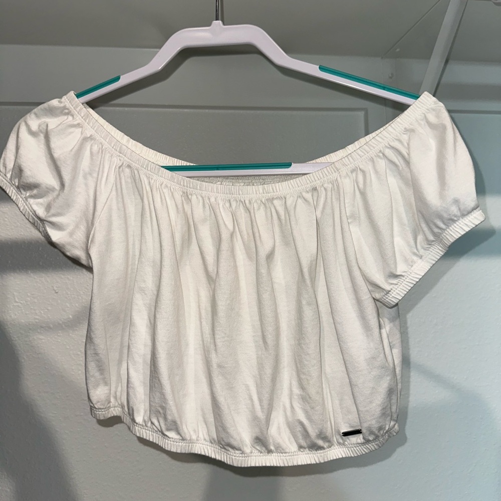 Hollister White Off-Shoulder Blouse
